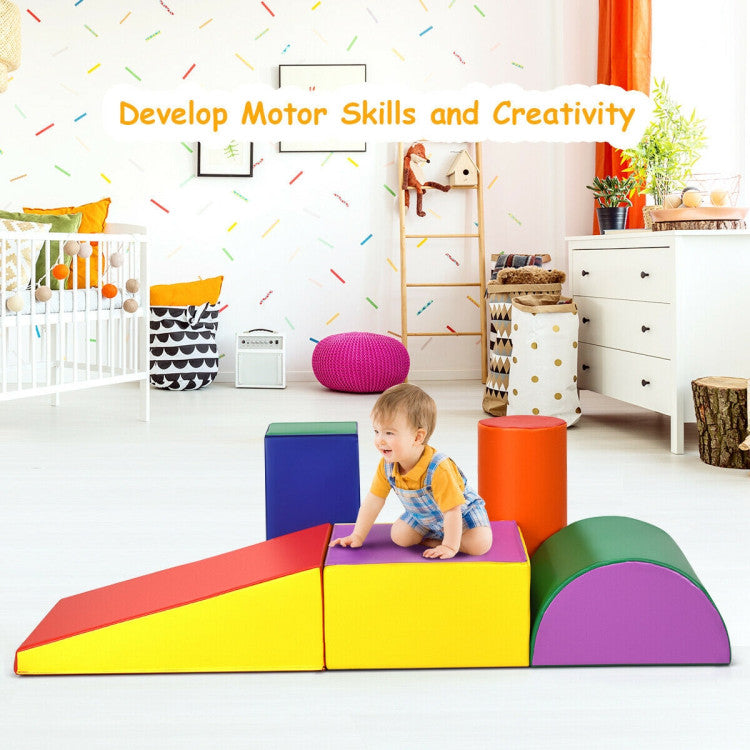 5-Piece Set Climb Activity Play Safe Foam Blocks