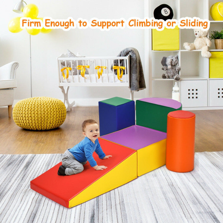 5-Piece Set Climb Activity Play Safe Foam Blocks