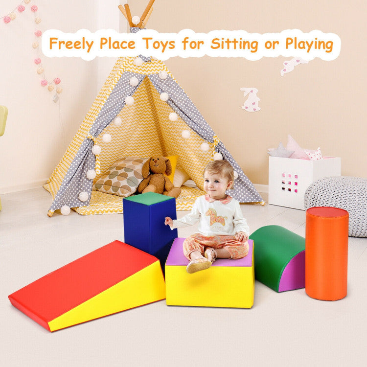 5-Piece Set Climb Activity Play Safe Foam Blocks