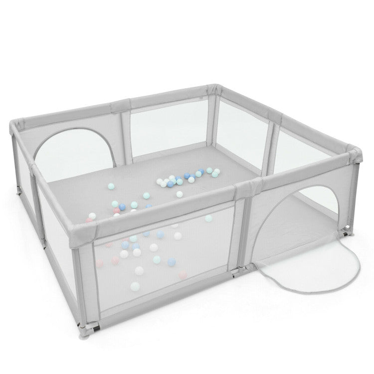 Large Infant Baby Playpen Play Center Yard with 50 Ocean Balls