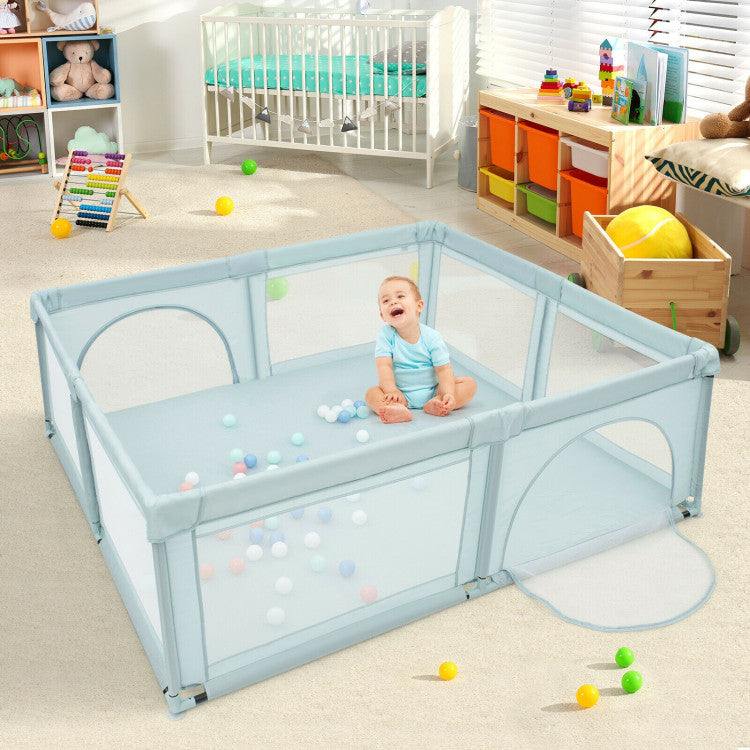 Large Infant Baby Playpen Play Center Yard with 50 Ocean Balls