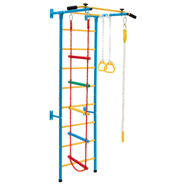 5 In 1 Kids Indoor Gym Playground Swedish Wall Ladder