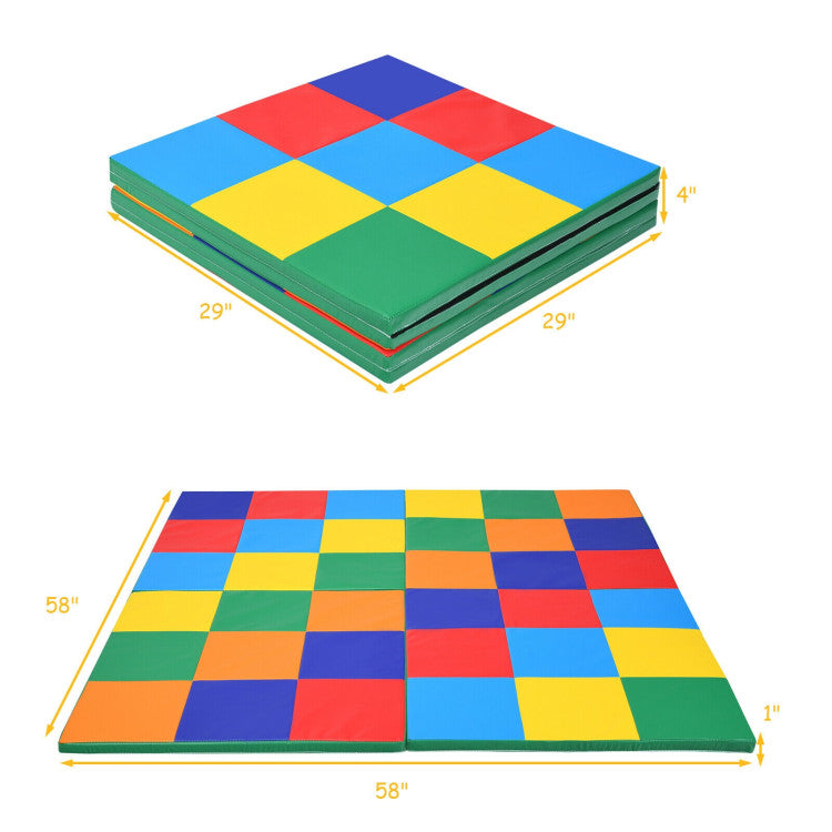 58 Inch Toddler Foldable Foam Play Mat