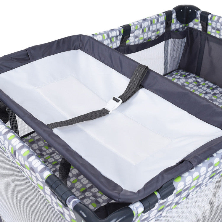 Foldable Travel Baby Crib Playpen Infant Bassinet Bed with Carry Bag