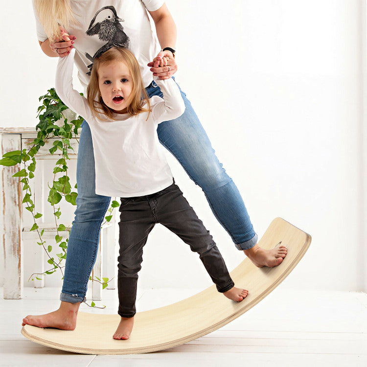 Wooden Wobble Balance Board with Felt Layer ( 2 Size Options )