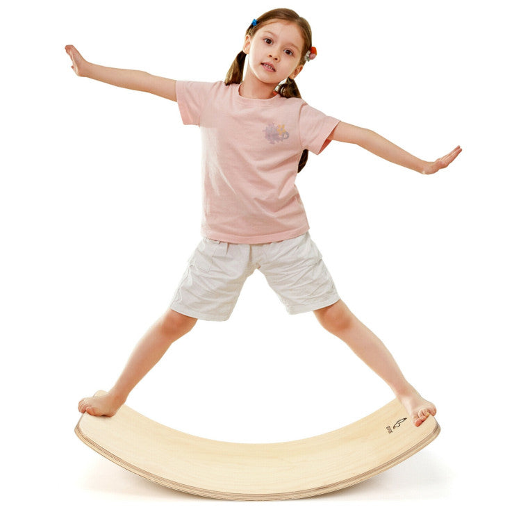 Wooden Wobble Balance Board with Felt Layer ( 2 Size Options )